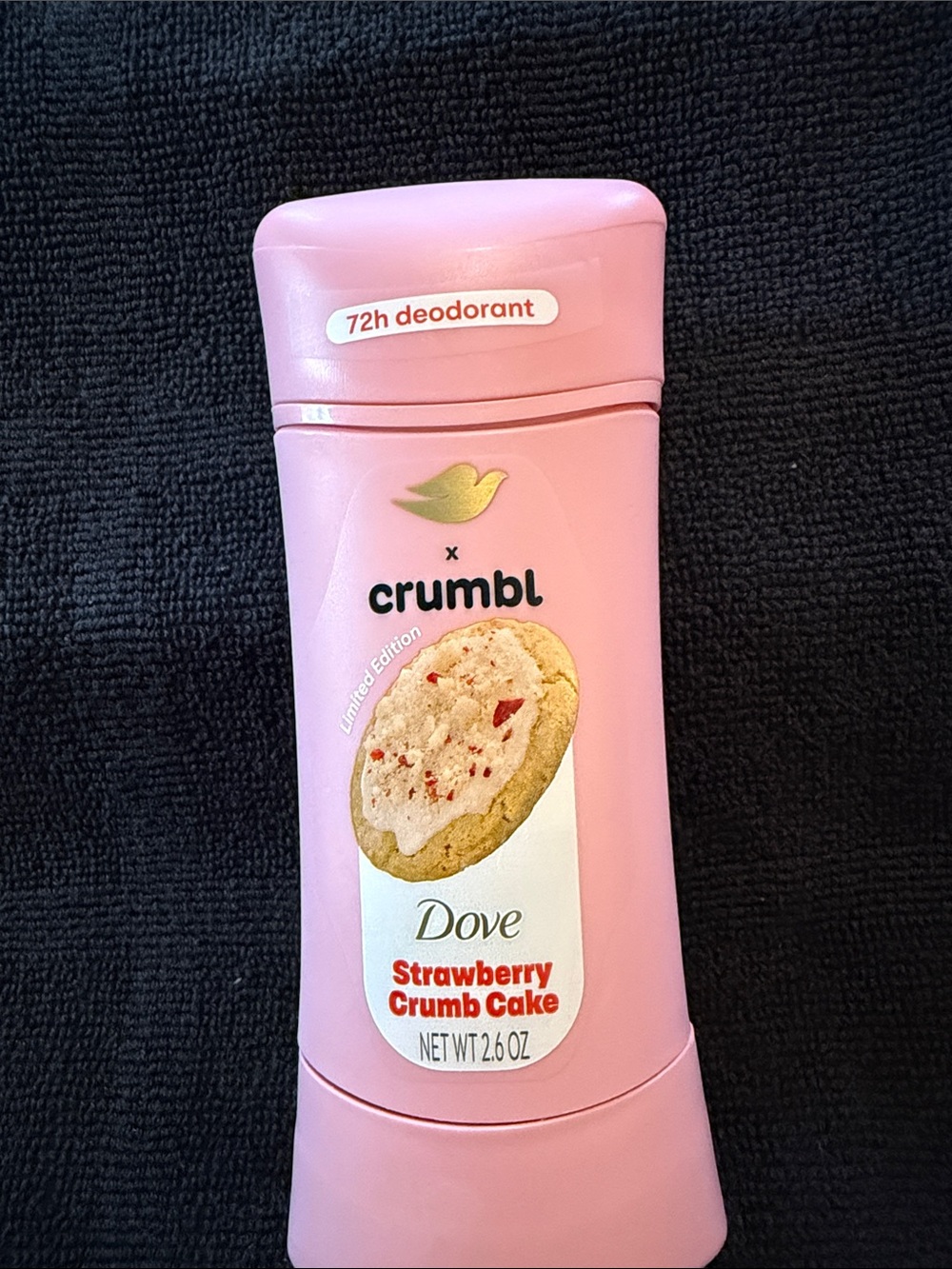 Dove x Crumbl Strawberry Crumb Cake Pink Stick Deodorant